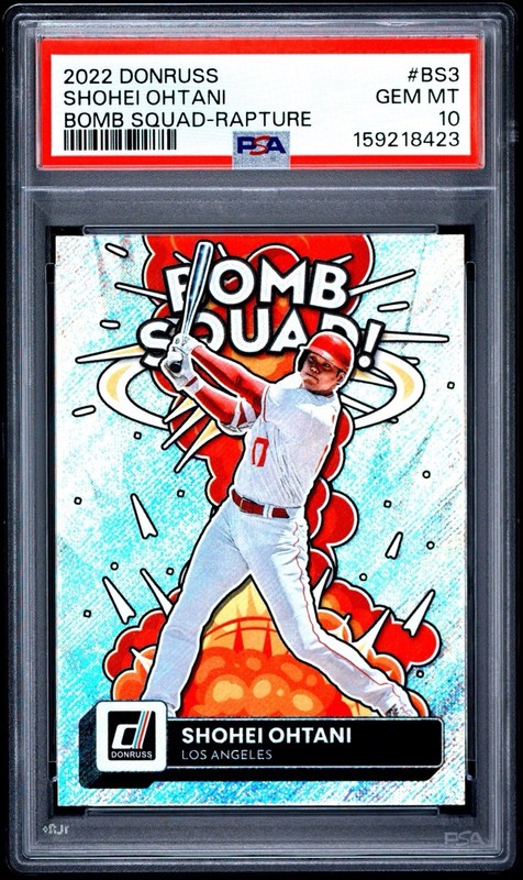 2022 PANINI DONRUSS BOMB SQUAD RAPTURE #BS3 SHOHEI OHTANI PSA 10