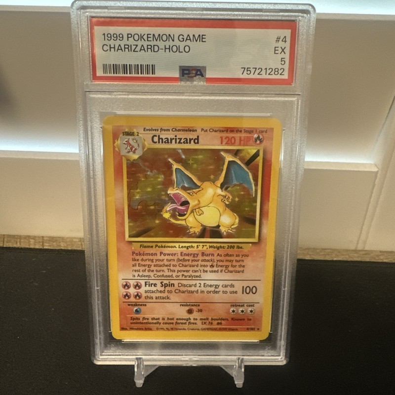 1999 Pokémon Game Charizard Holo PSA 5 English- Chaser Pack