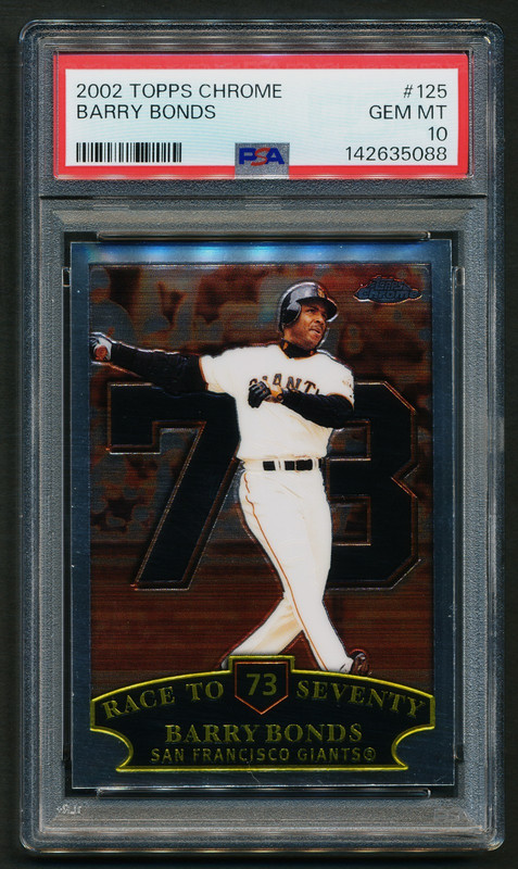 Barry Bonds 2002 Topps Chrome #125 PSA 10 GEM MINT