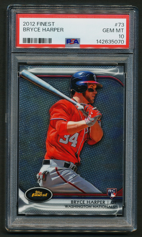 Bryce Harper 2012 Topps Finest Rookie RC #73 PSA 10 GEM MINT view 1