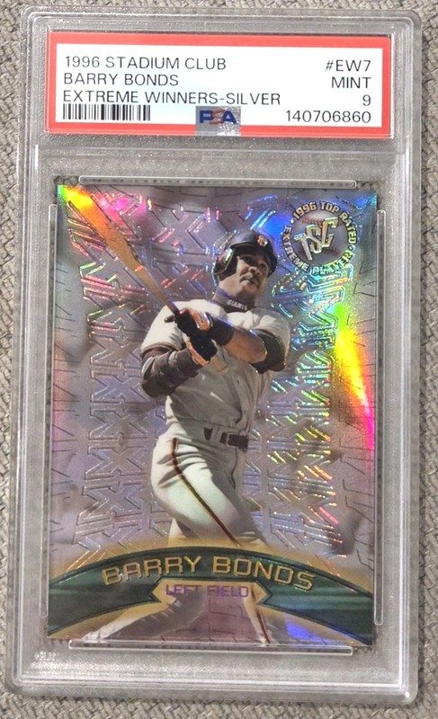 Barry Bonds 1996 Stadium Club PSA 9 Extreme Winners Silver Refractor #EW7 RARE!