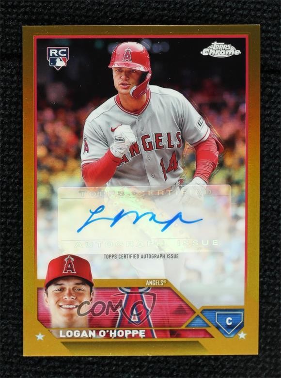 2023 Topps Chrome Update Gold Refractor 24/50 Logan O'Hoppe Rookie Auto RC