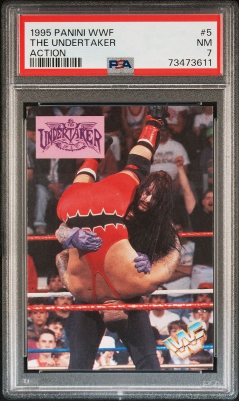 1995 Panini WWF The Undertaker Action PSA 7