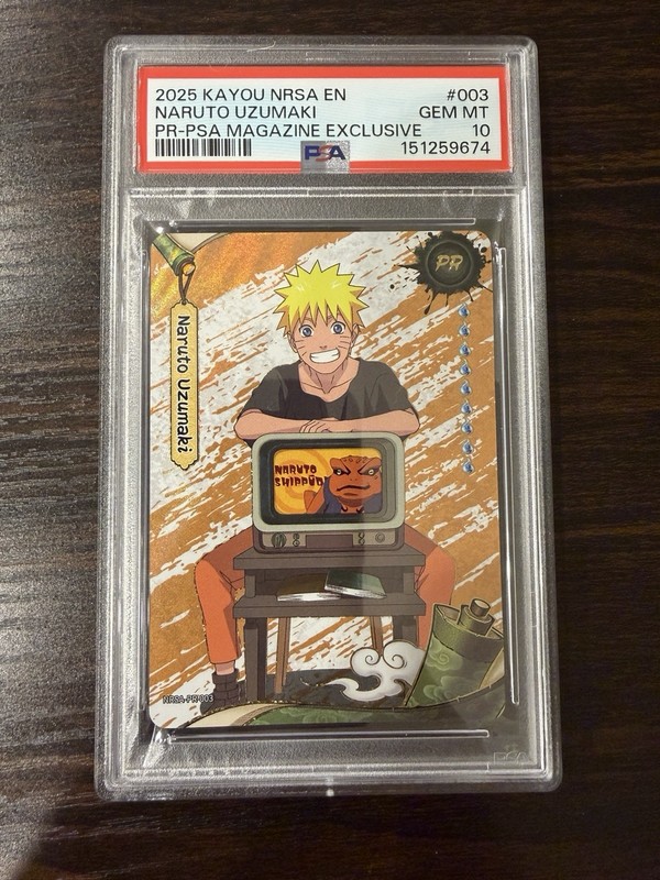 2025 KAYOU NRSA PSA MAGAZINE EXCLUSIVE #003 NARUTO UZUMAKI PSA 10