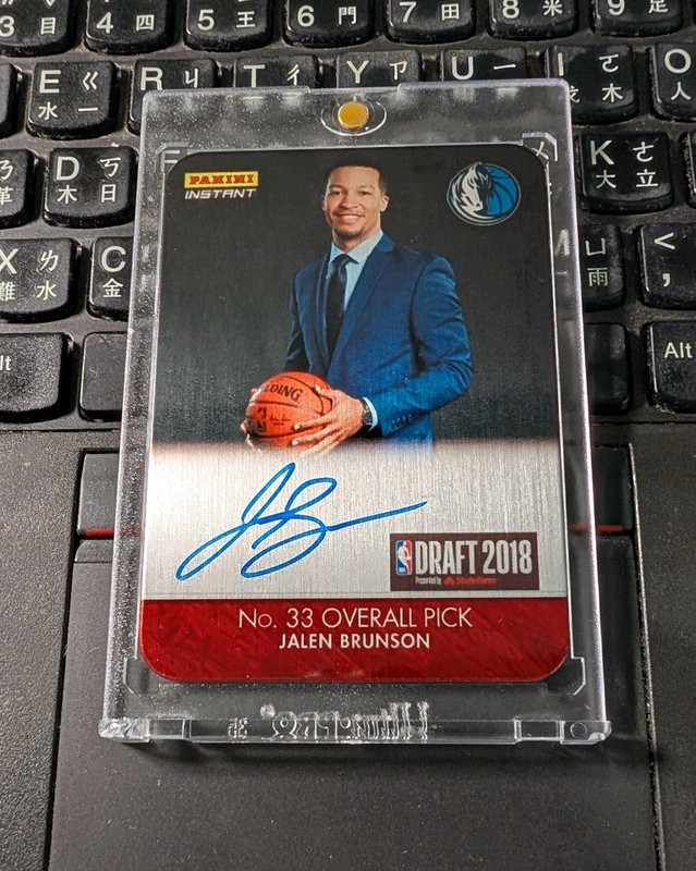 2018-19 Panini Instant Jalen Brunson NBA Draft Metal Auto RC /25 Knicks ebay 1/1