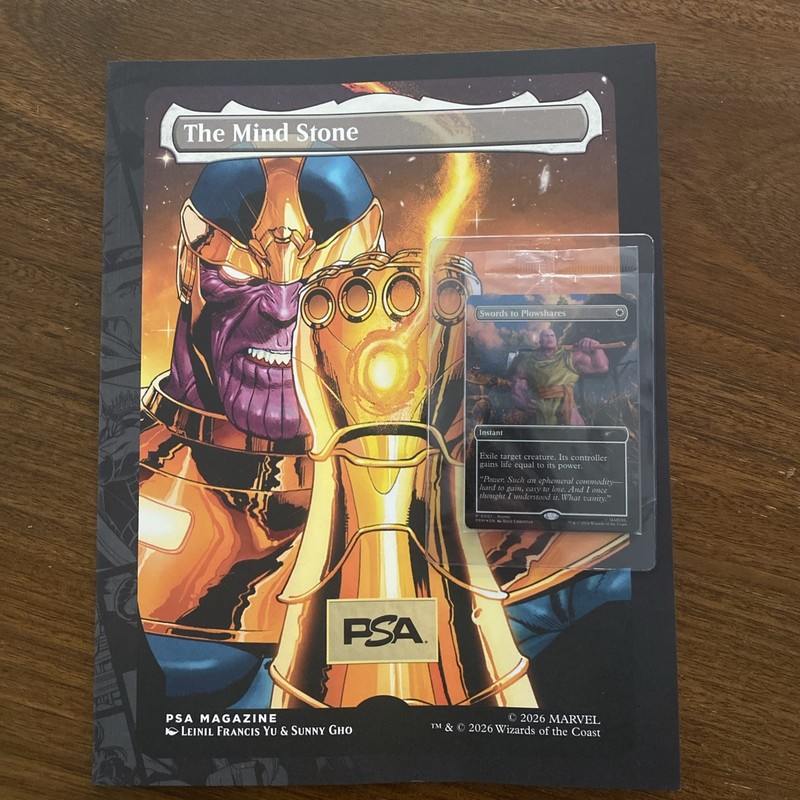 THANOS Magic the Gathering PSA Magazine Promo Swords to Plowshares Marvel 