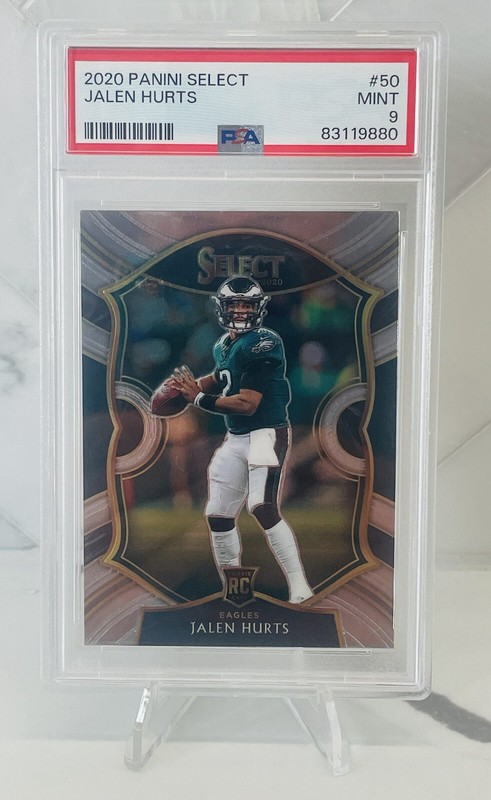 2020 Panini Select Jalen Hurts ROOKIE PSA 9 