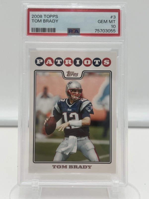 2008 Topps - Tom Brady #3 - Patriots - PSA 10