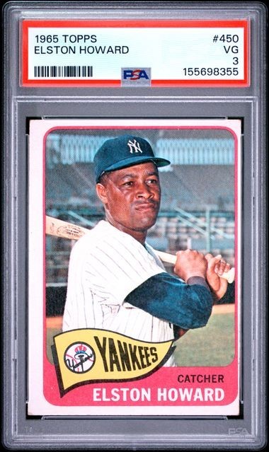 1965 Topps #450 Elston Howard New York Yankees PSA 3 VG 1963 AL MVP