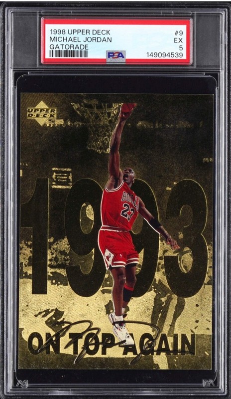 1998 Upper Deck Gatorade #9 Michael Jordan PSA 5 Oversized Card Pop 8 - 14909453