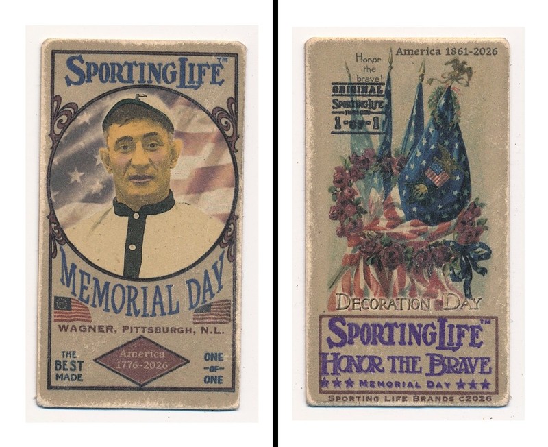 SPORTING LIFE T-SIZE MEMORIAL DAY 2026 1/1 - HONUS WAGNER, Pittsburgh Pirates