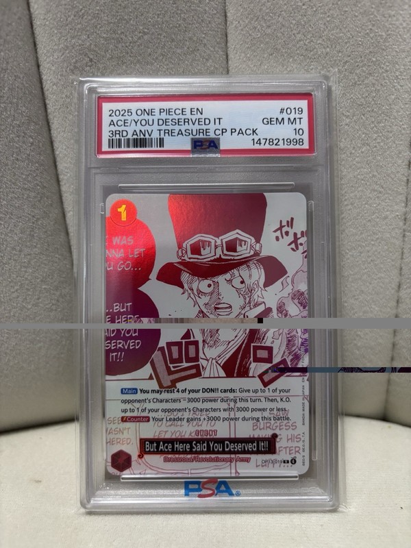But Ace Here Said You Deserved It!! 019 One Piece PSA 10 view 1
