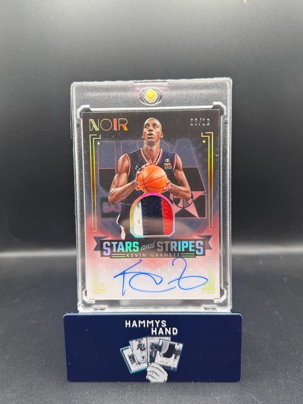 2023-24 Noir Kevin Garnett Stars & Stripes Team USA Game Used Patch Auto /10!!