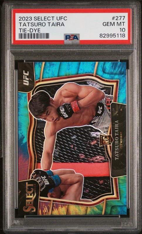 2023 Panini Select UFC Tatsuro Taira #277 Tie-Dye Prizm Rookie /25 PSA 10