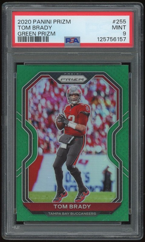 2020 Panini Green Prizm #255 Tom Brady PSA 9 *6157
