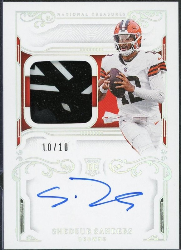 2025 Panini National Treasures Shedeur Sanders Rookie Patch Auto Gloves /10