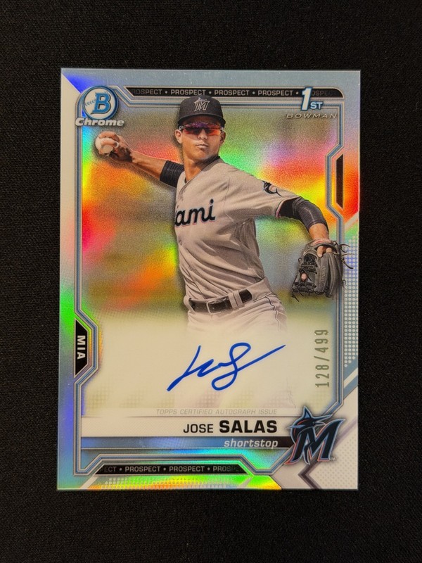 2021 Bowman Chrome Jose Salas Refractor Auto /499 #CPA-JS Twins