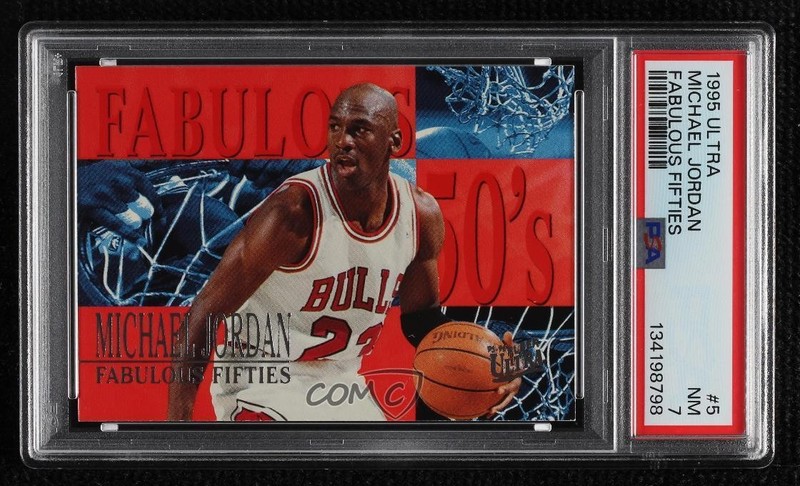 1995-96 Fleer Ultra Fabulous 50's Michael Jordan #5 PSA 7 HOF 07et