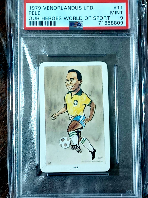 1979 Venorlandus LT #11 PELE Our Heroes World of Sport PSA 9 Mint