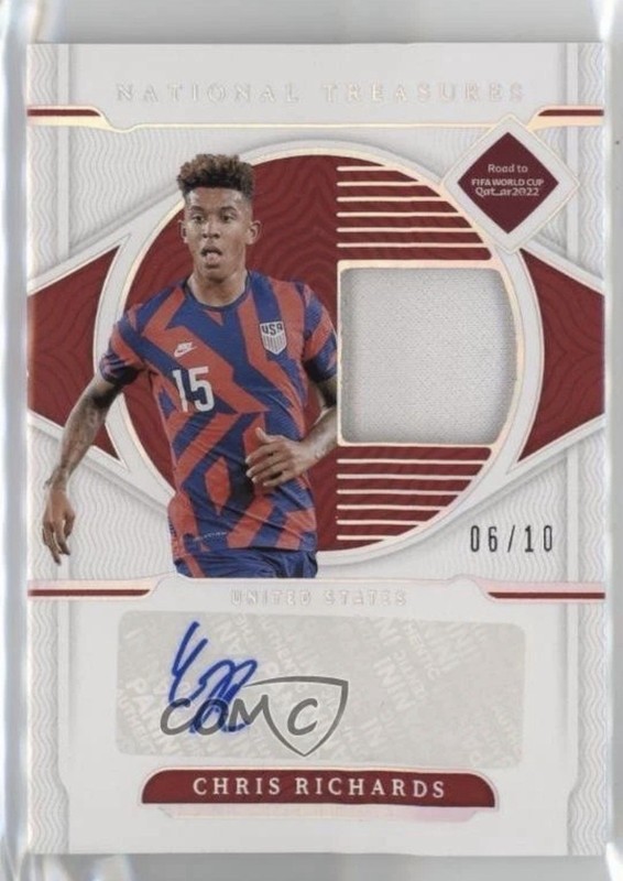 Panini National Treasures FIFA World Cup Chris Richards Auto Patch /10 USA