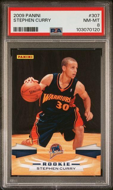 2009 Panini Stephen Curry Rookie #307 PSA 8