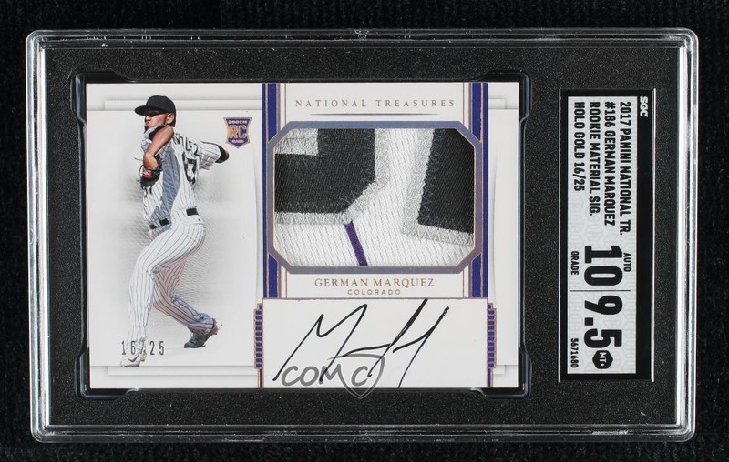 2017 National Treasures Holo Gold 16/25 German Marquez SGC 9.5 Mint+ Auto 0l1
