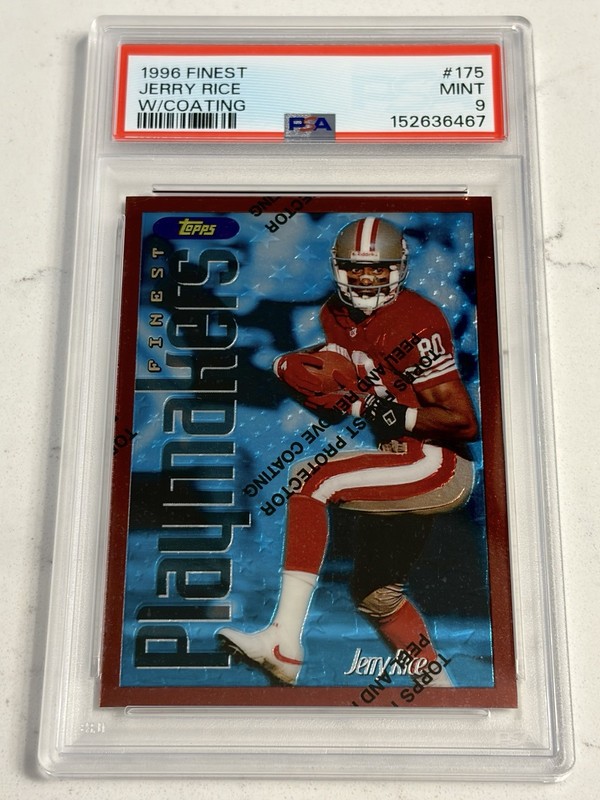 JERRY RICE 1996 FINEST W/COATING #175 PSA 9 MINT