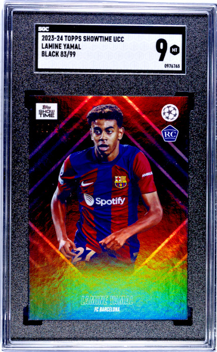 Lamine Yamal 2023-24 Topps Showtime UCC Black Rookie Barcelona /99