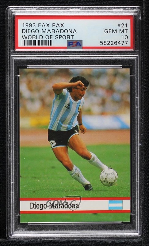 1993 Fax Pax Diego Maradona #21 PSA 10 GEM MT 05bt