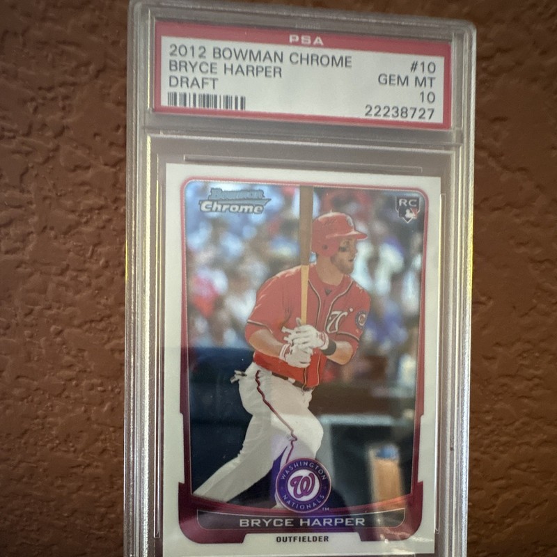Bowman 2012 Chrome Draft Bryce Harper #10 Rookie PSA 10 Washington Nationals