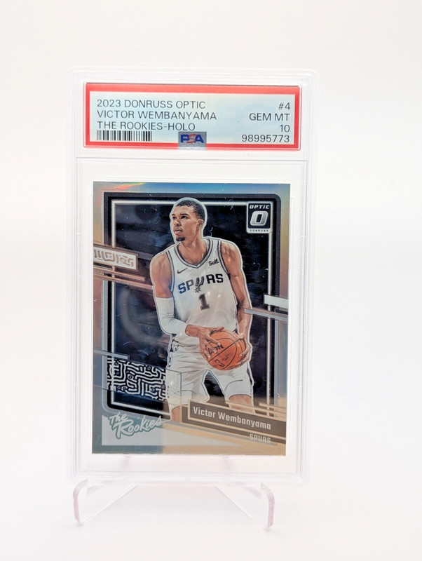 2023 DONRUSS OPTIC THE ROOKIES #4 VICTOR WEMBANYAMA THE ROOKIES-HOLO PSA 10