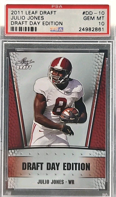 JULIO JONES ROOKIE RC 2011 LEAF DRAFT DRAFT DAY EDITION #DD 10 PSA 10