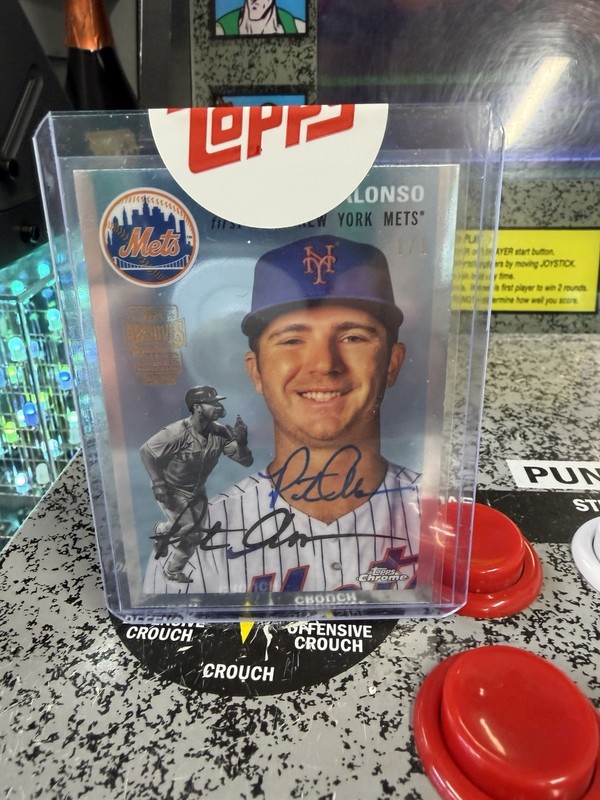 2025 Topps Archives Signature Series Pete Alonso Platinum On Card Auto True 1/1