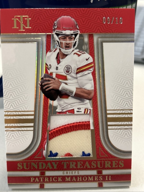 2023 Panini National Treasures Sunday Treasures Patrick Mahomes II #STR-PM -9/10