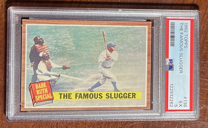 1962 Topps Babe Ruth💪The Famous Slugger🇺🇸PSA 5🔥EX💎Just Graded🚨Iconic