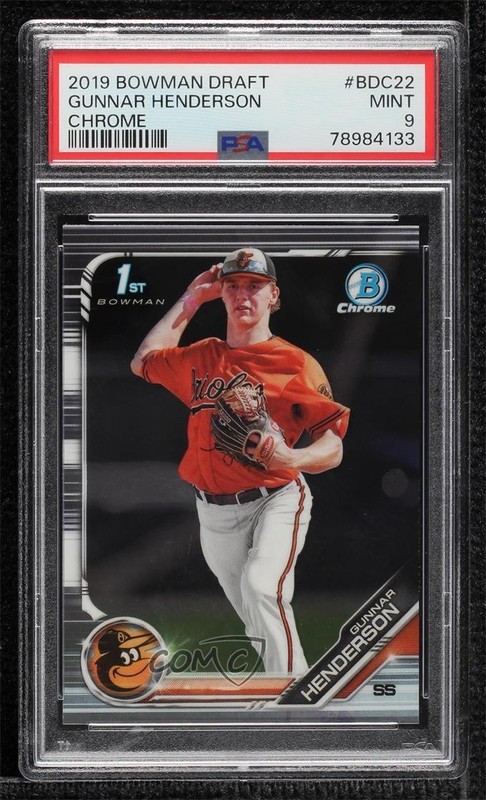 2019 Bowman Draft Chrome Gunnar Henderson #BDC-22 PSA 9 MINT 1u6