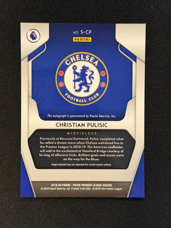 Christian Pulisic 2019-20 Panini Prizm Premier League Signatures Auto #S-CP USA view 2