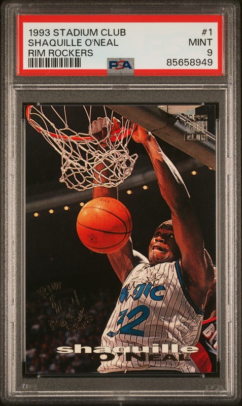 1993 Stadium Club Rim Rockers Shaquille O'Neal #1 PSA 9
