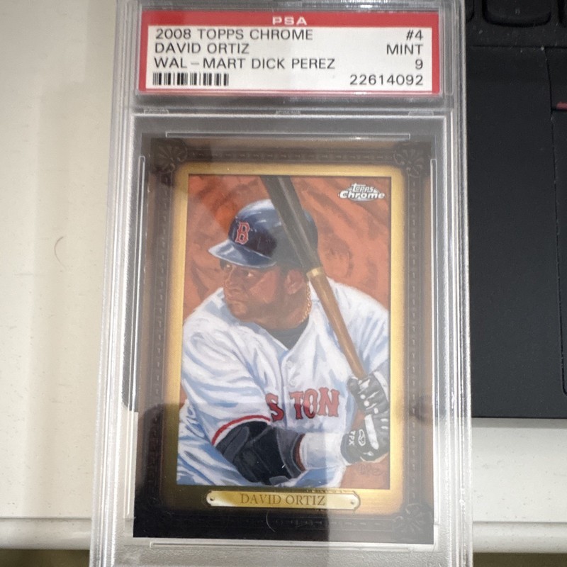 Topps 2008 Topps Chrome Wal-Mart Dick Perez David Ortiz #4 PSA 9 Red Sox