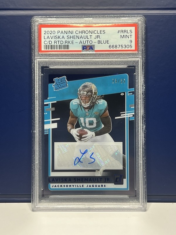 2020 Laviska Shenault Clearly Donruss Rated Rookie  Auto #'ed 23/35 PSA 9