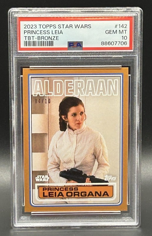 2023 Topps Star Wars Throwback Thursday #142 Princess Leia Bronze /10 PSA 10