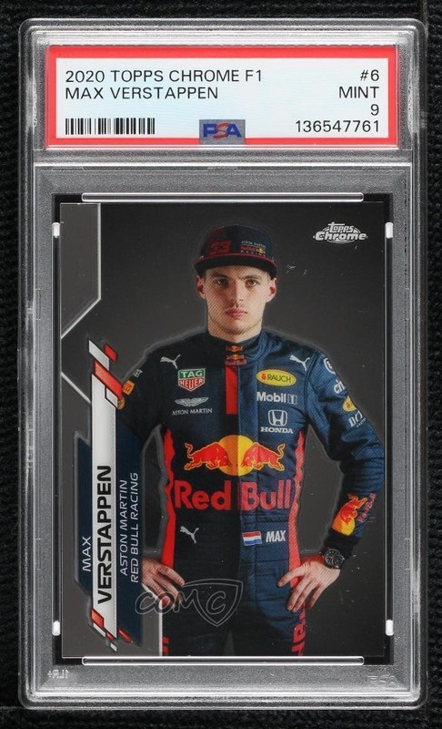 2020 Topps Chrome Formula 1 F1 Racers Max Verstappen #6 PSA 9 MINT 1cc7