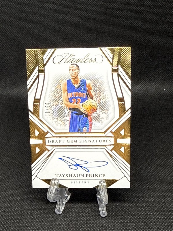 2023-24 Panini Flawless Tayshaun Prince Draft Gem Signatures Gold Auto #/10