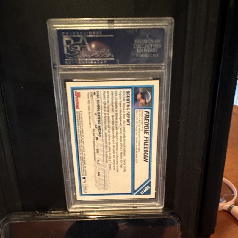 Bowman 2007 Draft Freddie Freeman BDPP12 Rookie Insert PSA 10 Braves view 2