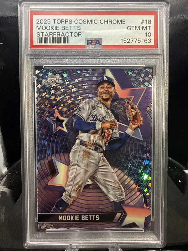2025 Topps Cosmic Chrome Mookie Betts #SF-18 Starfractor PSA 10