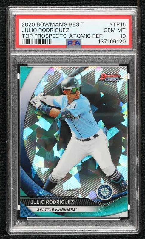 2020 Bowman's Best Top Prospects Atomic Refractor Julio Rodriguez PSA 10 GEM MT