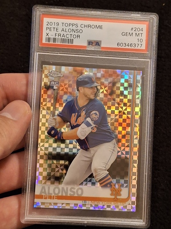 2019 Topps Chrome Pete Alonso X-Fractor Rookie RC PSA 10 Gem Mint #204