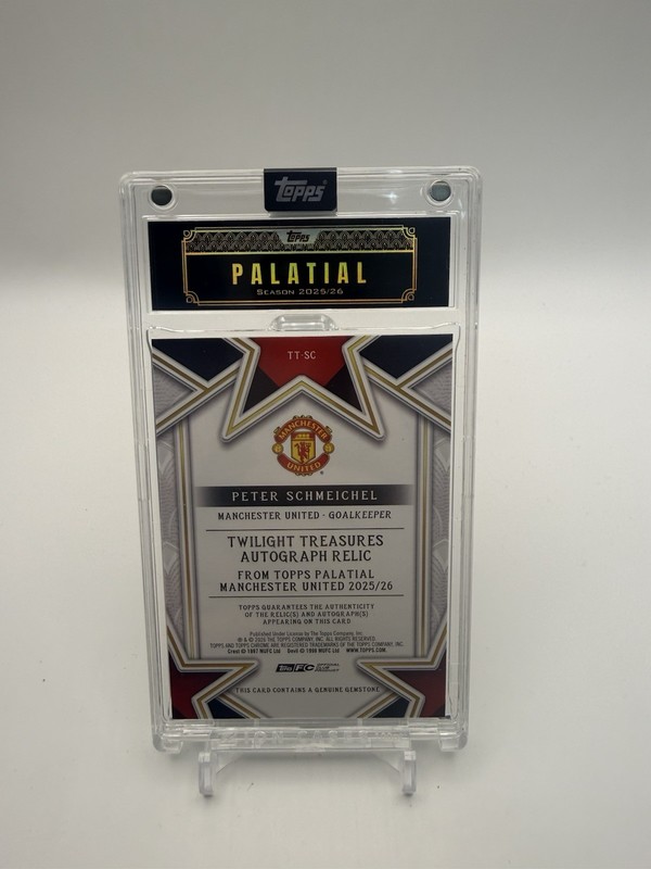 1/1  2025-26 Topps Palatial Peter Schmeichel Gemstone Auto Manchester United view 2