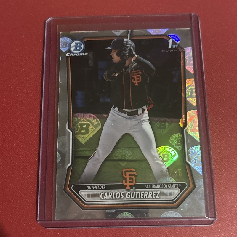 2026 Bowman Chrome 1st Bowman Logofractor 5/35 Carlos Gutierrez #BCP-14 Giants