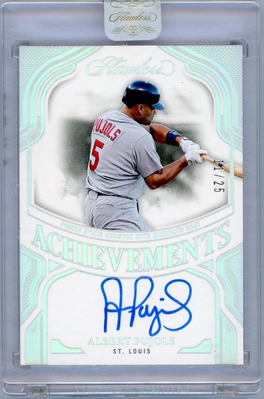 2025 Panini Flawless Achievements Albert Pujols Cardinals Holo Silver Auto /25